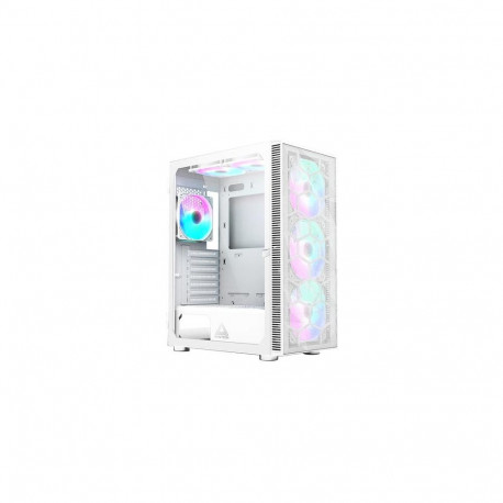 Montech miditornikorpus X3 Mesh RGB karastatud klaas, valge