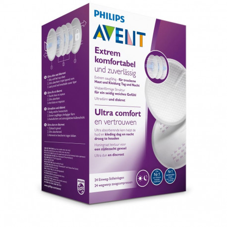 PHILIPS AVENT Vienreizējas lietošanas krūšturu ieliktnīši (24 gab.) SCF254/24