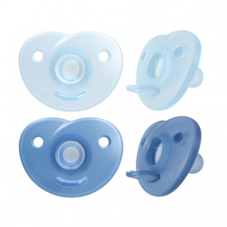 Philips Avent Soothie silikona maneklitis ar silikona vairogu  0-6M  2 gab.