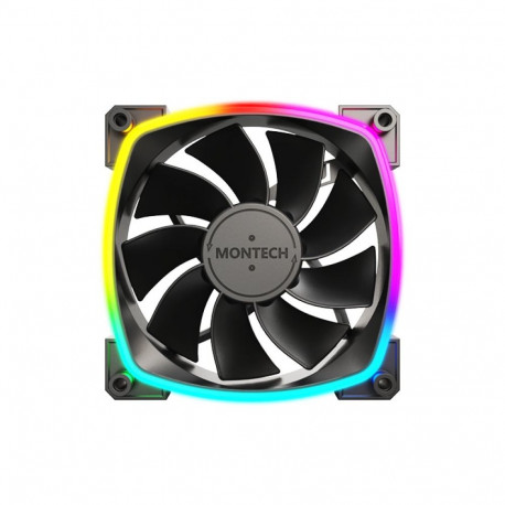 Montech korpuse ventilaator RX120 120MM PWM 3-ühes, must