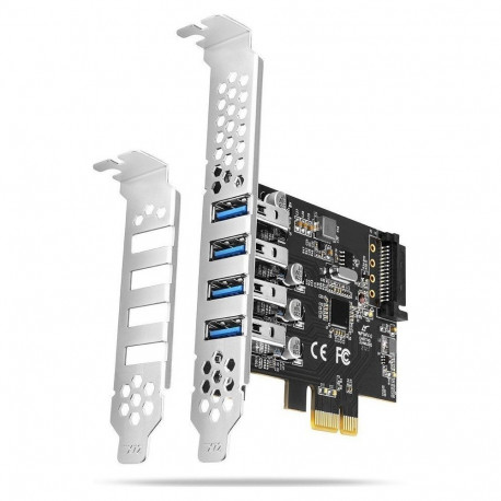 AXAGON PCEU-43RS PCIe Adapter 4x USB3.0 UASP VIA  15-pin SATA Stromversorgung