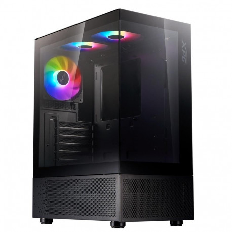 ADATA midi-tornikorpus INVADERXMINIMT-BKCWW läbipaistev paneel ATX, Micro-ATX, Mini-ITX, must