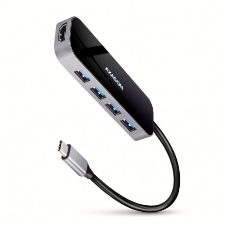AXAGON USB-jaotur HMC-6H4A 4x USB-A + HDMI USB-C 3.2 Gen 1 PD 100W 20cm USB-C-kaabel
