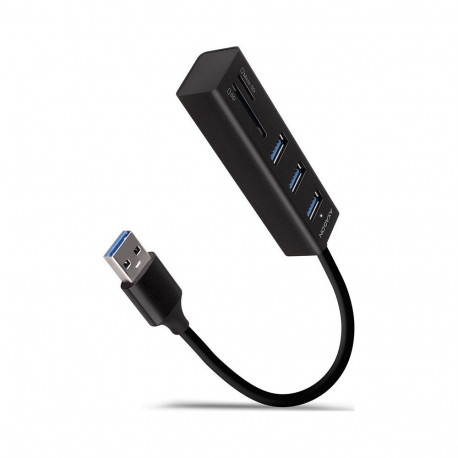AXAGON HMA-CR3A 3x USB-A + SD/microSD  USB3.2 Gen 1 hub  metal  20cm USB-A cable
