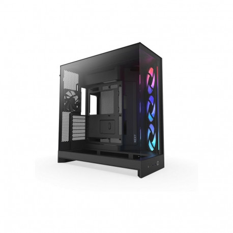 NZXT H9 Flow RGB  tower case black (matte)  tempered glass x 2