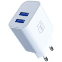 Charger 10W 2xUSB-A 2,4A FlowPower white