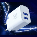 Charger 10W 2xUSB-A 2,4A FlowPower white