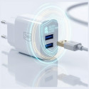 Charger 10W 2xUSB-A 2,4A FlowPower white