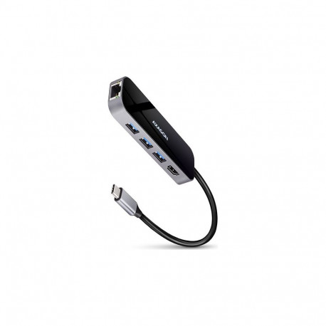 AXAGON HMC-6GL USB-Hub  3x USB-3.0  1x RJ-45  1x HDMI