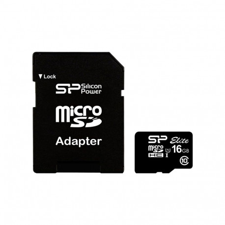 Silicon Power | Elite UHS-I | 16 GB | MicroSDHC | Flash memory class 10 | SD adapter