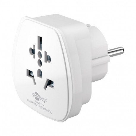 Goobay reisivooluadapter maailmast Euroopasse, valge