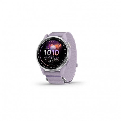 Garmin Approach J1 smartwatch, Silver bezel/lilac ComfortFit fabric band