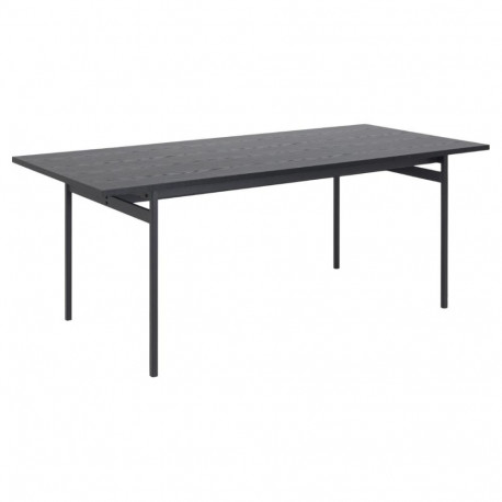 Söögilaud ANGUS 200x90x74 cm, tuhk must