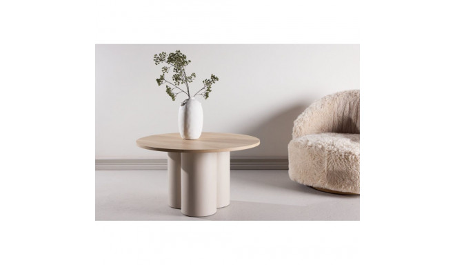 Diivanilaud OLIVIA ⌀80 cm, beež/lubi