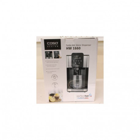 Caso SALE OUT. 01884 HW 1660 Turbo Hot water dispenser, Power 2600 W, Capacity 4 L, Black/Stainless 