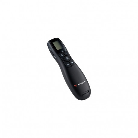 Verbatim 32364 Keynote Wireless Presenter with LCD Display and Red Laser Pointer, Black