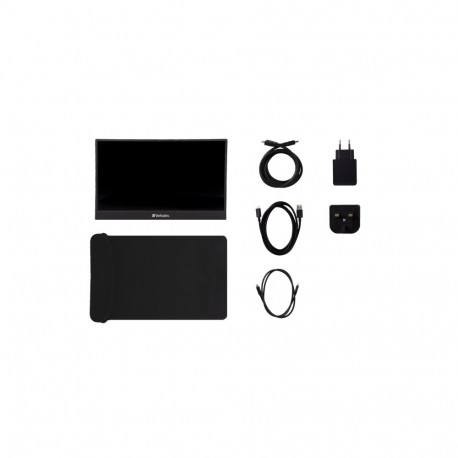 Verbatim 49590 Portable Monitor LIGHT 14'' IPS FHD 1920x1080 6ms 250cd/m2 60Hz, Black