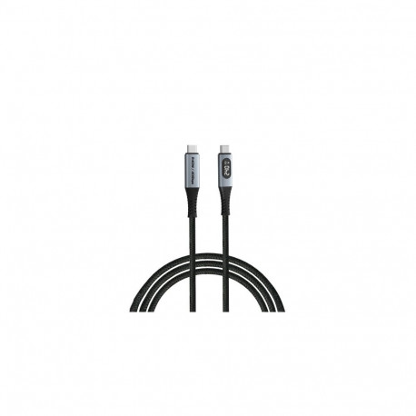Verbatim 31849 Sync & Charge Cable USB-C to USB-C 240W 40Gbps 120cm, Power Display, Grey/Black