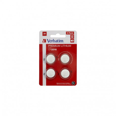 Verbatim 49531 Lithium Batteries CR2016 3V (4 pcs/Pack)