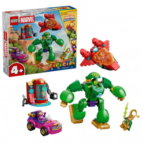 Toy Set - LEGO Marvel 11211 Loki Vs Team Iron Man, 204 Pieces, 4 Minifigures, Multicolor