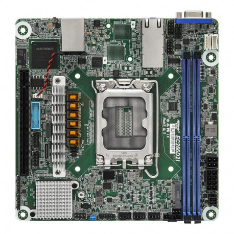 Motherboard - Asrock EC266D2I, Intel LGA 1700, 2x DDR5, 8x SATA III, Mini ITX, Black