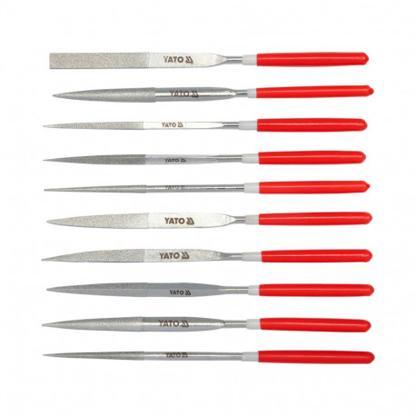 Diamond Needle File Set 10Pcs 4X160X50 YT-6151 YATO