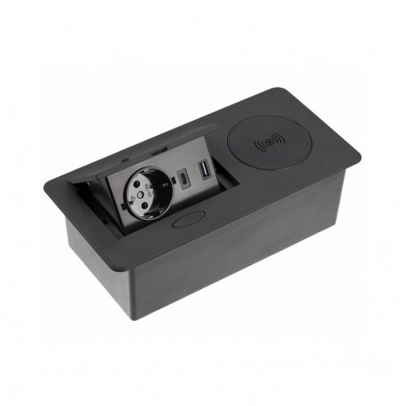 Sisseehitatud pesa juhtmevaba laadijaga, USB-A, USB-C, AVARO PLUS; AE-PB1SAVAP-20