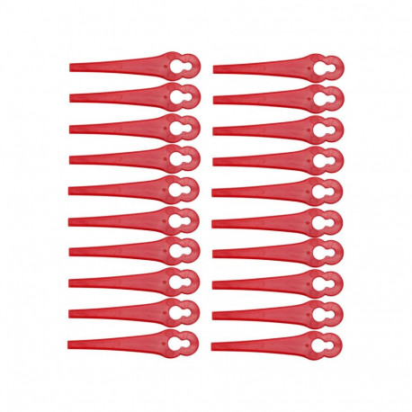 Nylon grass trimmer blades 20 pieces length 90 mm mounting holes 5.5/10 mm YT-85016 YATO