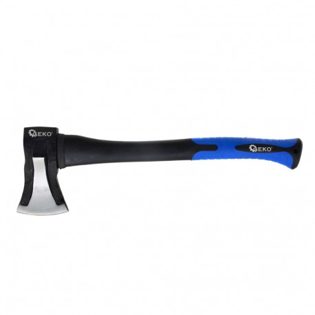 Geko wood splitting axe G72231, 1kg, PP + TPR coated, fiberglass handle, precise blade