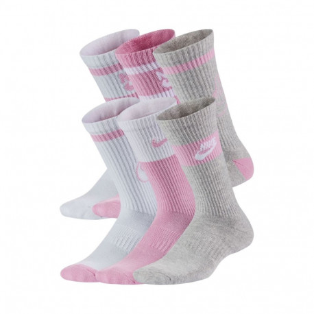 Skarpety Nike Everyday Cush Crew Youth białe, różowe, szare CK7302 905
