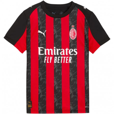 Puma laste jalgpallisärk AC Milan koduvormi replika 779965 01, must-punane