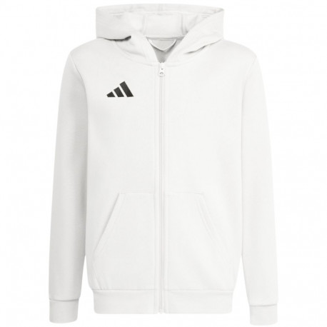 Adidas laste kapuutsiga pusa Entrada 26 KH1783 tõmblukuga, valge