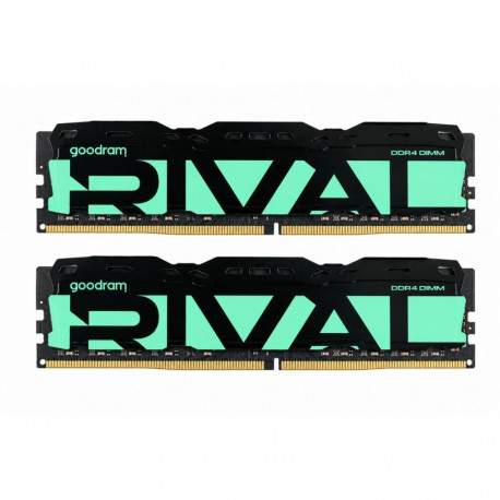 Rival Radiant PC mälu DDR4 64GB (2*32)/3200 CL18, roheline