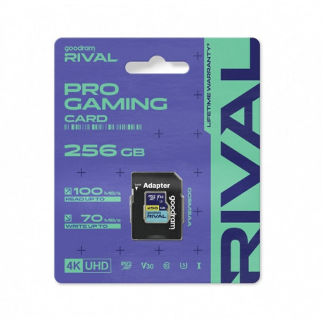 Rival microSD mälukaart 256GB UHS-I V30 U3 C10 100/70MBs