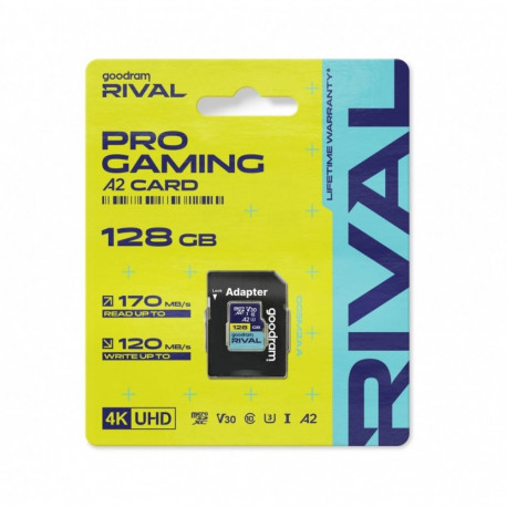 Rival microSD mälukaart 128GB UHS-I V30 U3 C10 A2 170/120MBs