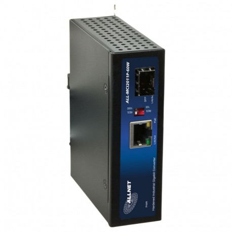 Z ALLNET meediumikonverter ALL-MCI2011P-60W tööstuslik PoE (15,4W/30W/60W) 1000BASE-SX/-LX Single-/M