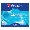 "1x10 Verbatim CD-R 80 700MB 52x Data Life Slim Case"