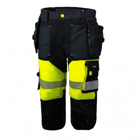 Rewelly ripptaskutega piraadipüksid must/Hi-vis kollane 56