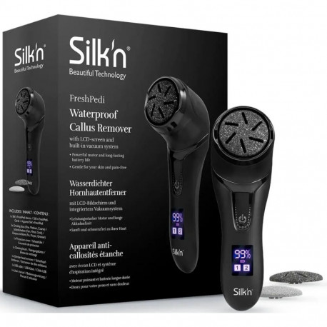 Silk'n FreshPedi Matte Black Waterproof Electric Callus Remover with Built-in Vacuum