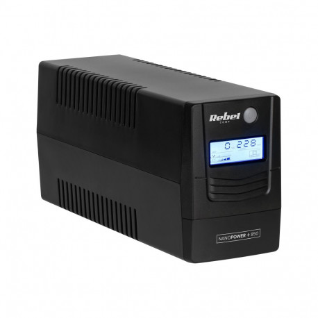 Zasilacz awaryjny komputerowy UPS REBEL model Nanopower Plus 850 ( offline, 850VA / 480W , 230 V , 5