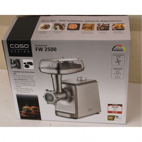 Caso SALE OUT. Meat Mincer | FW 2500 | Stainless Steel | 2500 W | Number of speeds 2 | Throughput (k