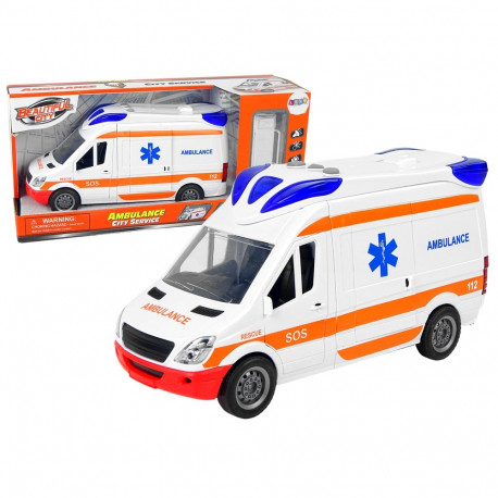 Interaktywne Auto Karetka Ambulans + Nosze Światło Dźwięk