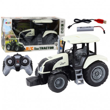 Traktor Zdalnie Sterowany RC 2.4G Dźwięki Biały