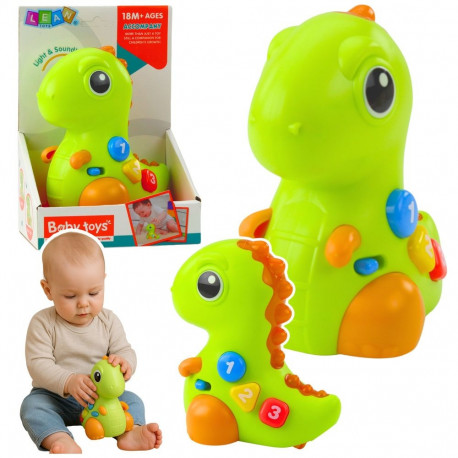 interaktiivne mänguasi beebile dinosaurus ratastel tuled helid