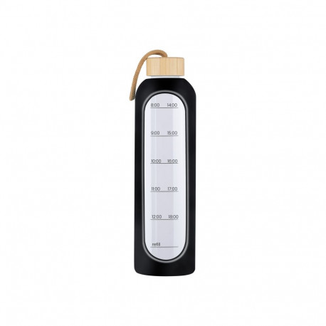 Drink Bottle - FeiyuTech KiCA Hydro Glass 1000 ml With Silicone Sleeve - Black