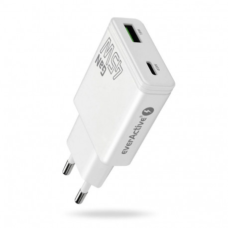 Charger - everActive SC-460Q 45W USB & USB-C Fast Charger, White
