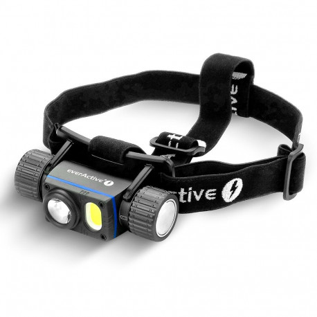 Headlamp - everActive HL-2000R Force PRO 2000 Lumens, 4000 mAh, USB-C, IPX8 Black