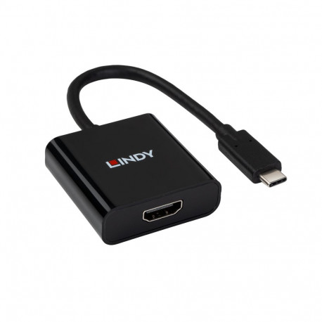 Adapter - LINDY USB Type C To HDMI 4K60 Converter, 3840x2160 At 60Hz, Black