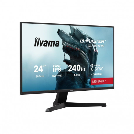 IIYAMA G2471HS-B1 24inch Fast IPS Gaming G-Master Red Eagle FreeSync Premium / G-Sync Compatible 192