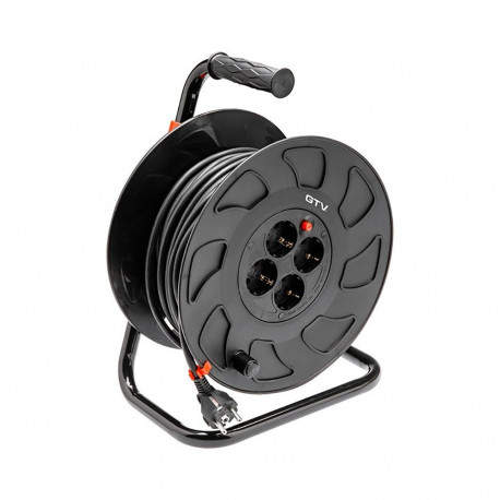 Pagarinātāja spole 3x1.5mm2, 50m, 4 x schuko; AE-SBEBEN-50 GTV